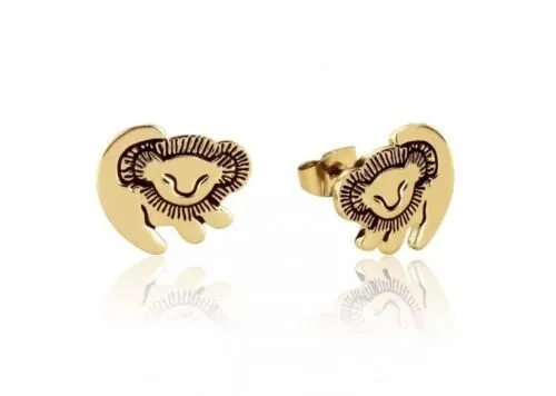 Disney's The Lion King Cute Gold Colour Simba Earrings Lovely Gift Idea