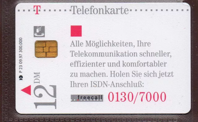TV432 - TK Telefonkarte P 23 09.97 Telekom - ISDN - Mod32 von 09.97 voll 12 DM