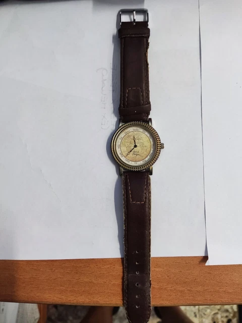 Unilux 400094567 Orologio da Parete On Time 4 Differenti Fusi Orari, Nero Con Lancette Bianche