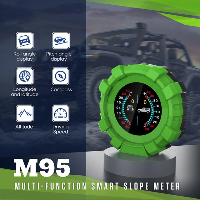 Alta Qualità Veicolo Accessori Auto Inclinometro Pendenza Metro Verde + Nera
