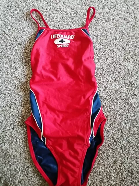 Speedo Women's LifeGuard Swimsuit One Piece, Endurance US Red Size 10/36.    C12