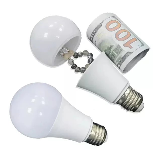 Diversion Safe LED Light Bulb Hidden Security Stash Can