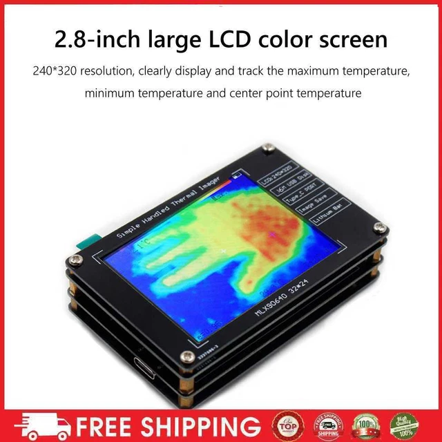 MLX90640 termocamera a infrarossi ricarica USB 2,8 pollici per componenti industriali