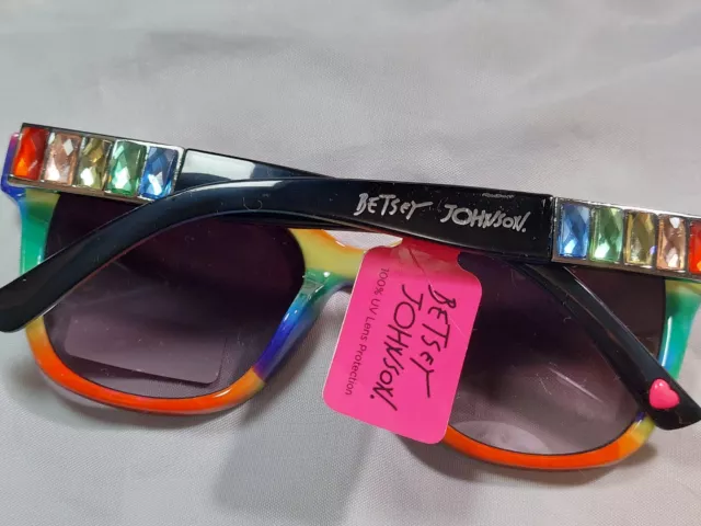 NWT Betsey Johnson 🌈Rainbow🌈Thick Square Sunglasses