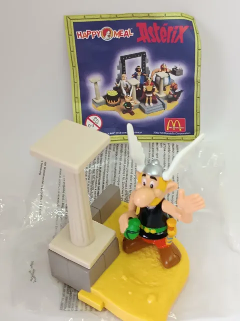Figurine jouet McDonalds Astérix avec socle et pilier Cadeau Happy Meal McDo