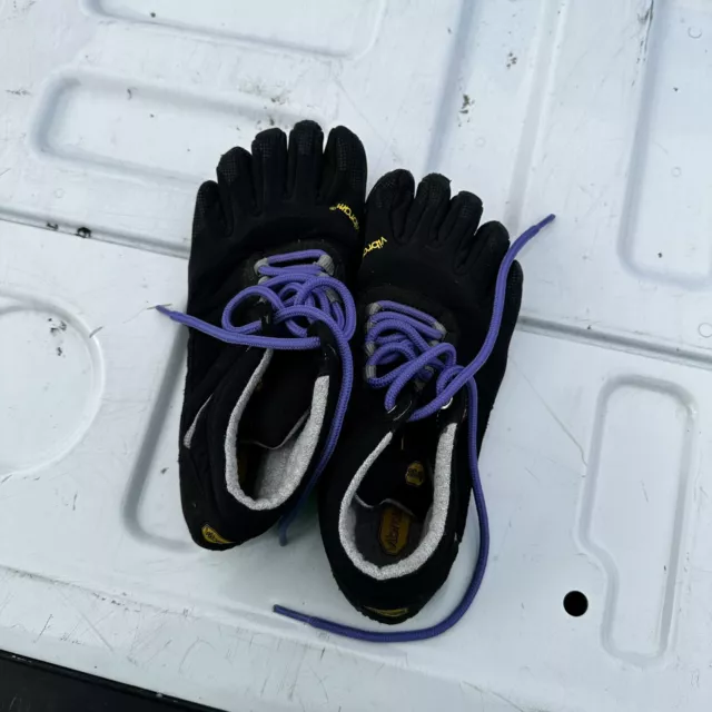 Vibram FiveFingers Womens Size 37 6.5 US Blue Green Barefoot Toe Shoes 14W3604