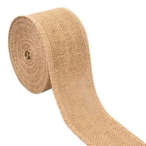 10M*6CM Rouleau de Toile de Jute Toile de Jute Ruban de Jute Naturel pour Emb...