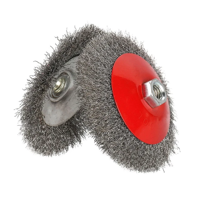 Acier Brosse Métallique Métal & Pierre Traitement Twisted 115mm 2PCS 11.4cm