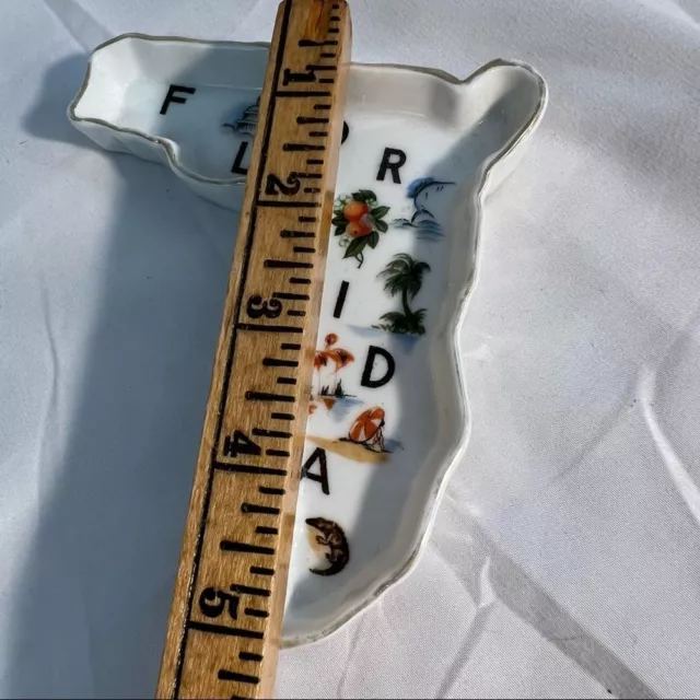 Florida Porcelain Souvenir  Dish Hl Moore Co Occupied Japan 3