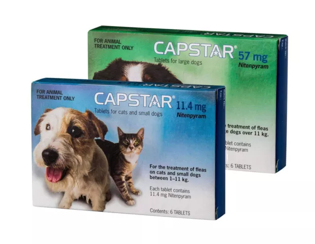 Capstar Flea Treatment Tablets 6 Pack Cats & Small Dogs or Large Dogs | AVM-GSL