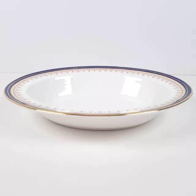 Aynsley Leighton Oval Vegetable Serving Bowl Cobalt & Gold Bone China England