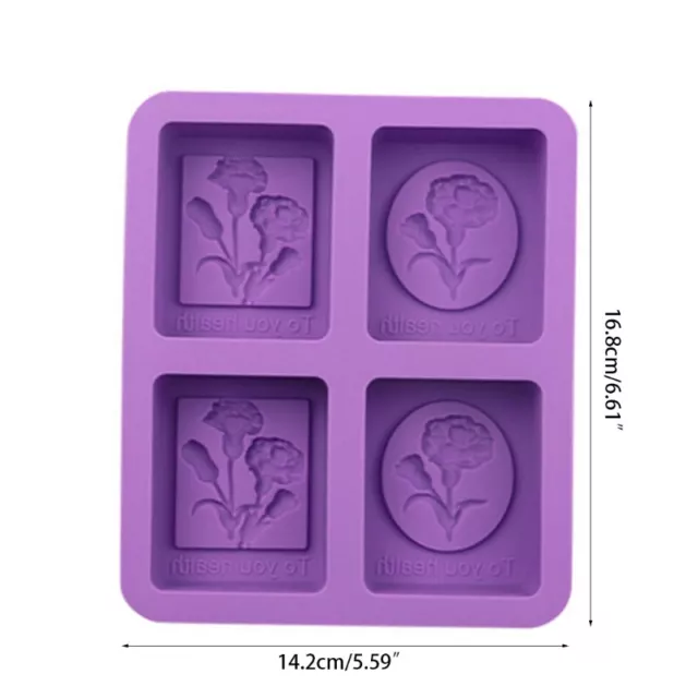 Silicone Soap Mold DIY Flowers Soap Making Handmade Cake Chocolate Mold 2