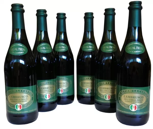 (7,22€/L) Lambrusco rosso Cantina Sociale Gualtieri (6X0,75L)