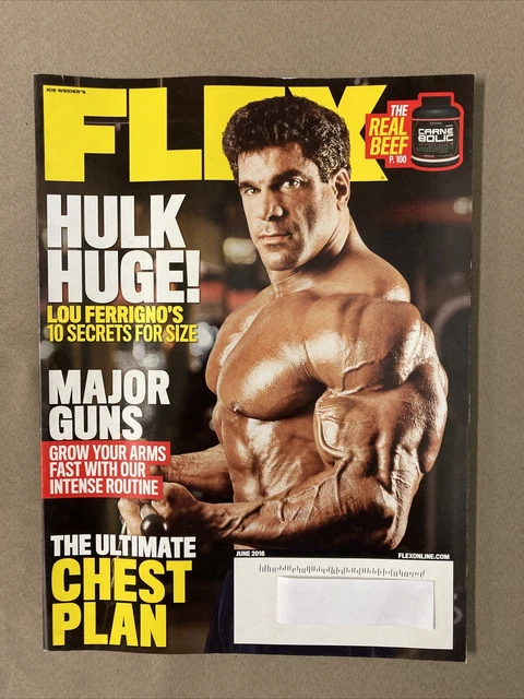 FLEX BODYBUILDING MUSCLE Fitness Magazine / Lou Ferrigno Incredible ...