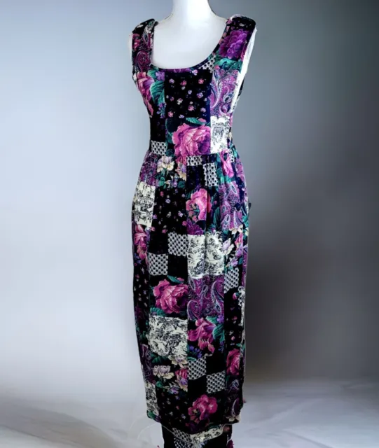 Vintage Storybook Heirlooms Womens Jumper Dress Size L Floral Pastoral Toile