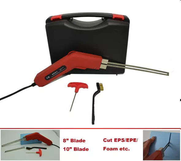 HS-25 Handheld Hot Knife Electric Rope Foam Hot Knife Cutter +8” or 10” blade
