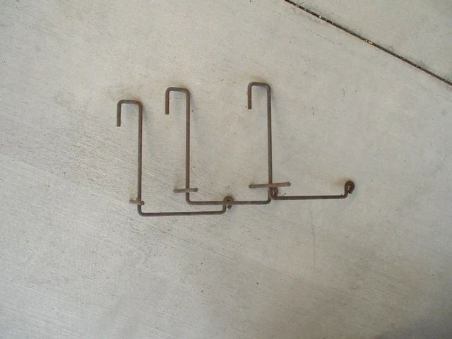 5 Antique Bracket Shelf Fence Wall Hangers Wrought Iron