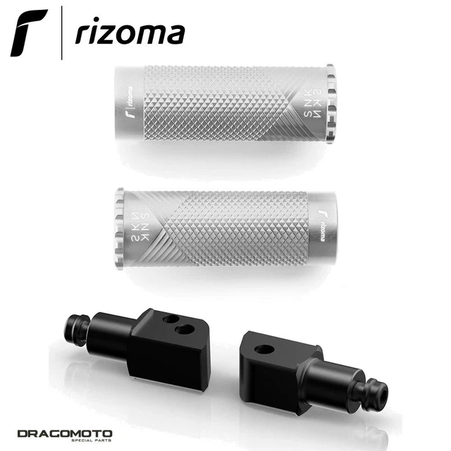 Pedane Poggiapiedi Anteriori In Alluminio CNC Per Tracer 900, XSR 700, YZF R3/R25/R125, Argento
