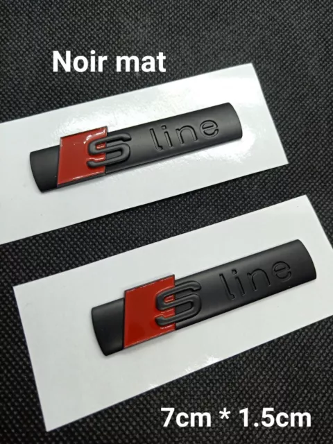 2 Logo S Line Emblème Badge Ailes Adhésif Sline Abs Noir Mat Originale