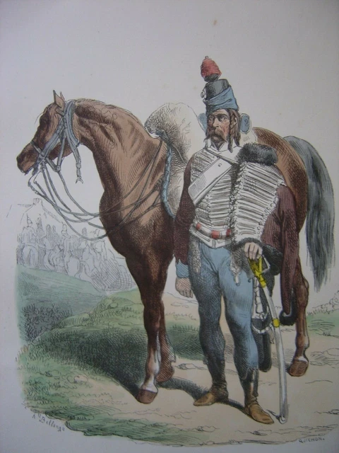Soldat Plomb 90mm – 7ème Régiment De Hussards 1795 – Premier Empire – Figurine Peinte à La Main