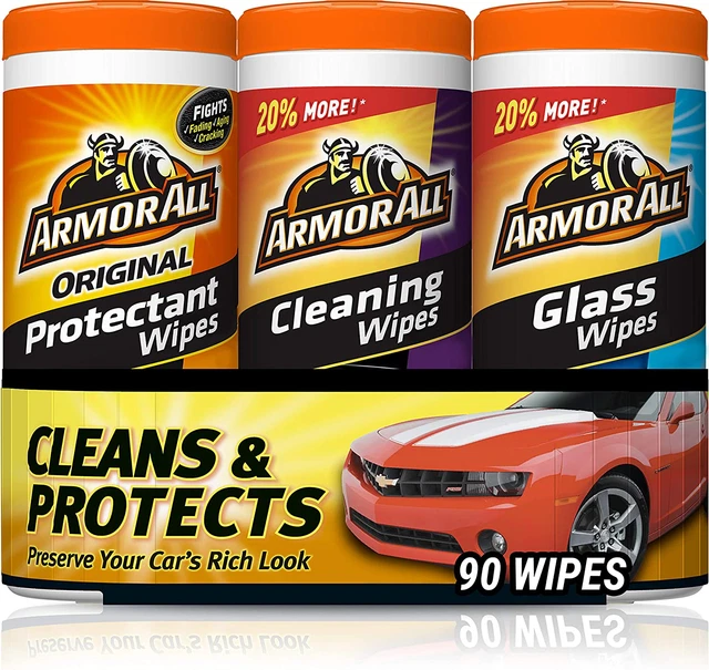 Car Wipes Multi-Pack by , Cleans Vehicle Interior and Exterior, Includes  Protec
