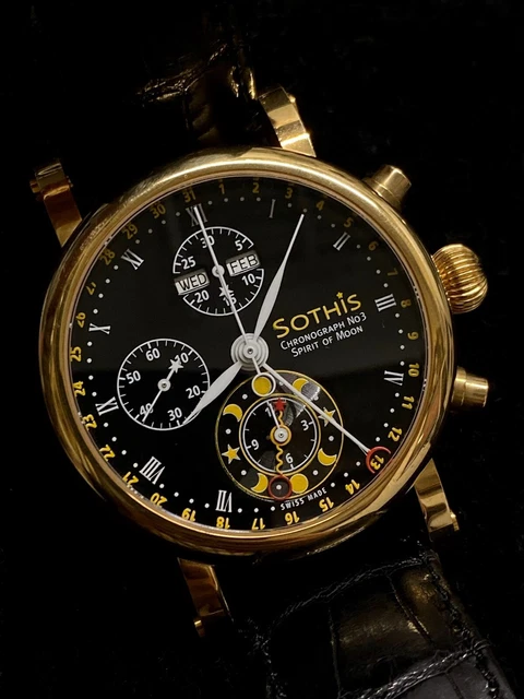 SOTHIS No 3 Spirit Of The Moon 18K YG Ltd Ed 4/50 Chronograph - $50K APR w/ COA!