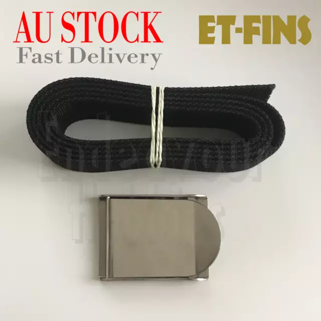 ET-FINS 2.0M Scuba Diving Weight Belt with Stainless Steel Buckle Black, AuStock