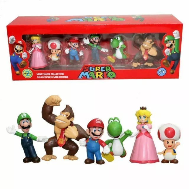 Super Mario Bros Aktionsfigur Spielzeug Puppen Luigi Yoshi PilzeKid Geschenk 3