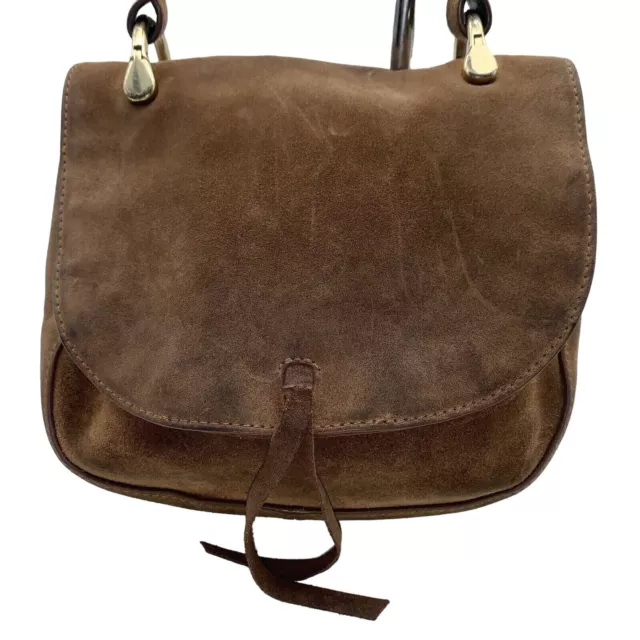 Elizabeth and James Zoe Suede Leather Crossbody Brown Small Bag