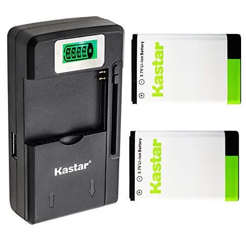 Kastar BL-5C Battery 2-Pack and Intelligent Mini Travel Charger for Shortwave...
