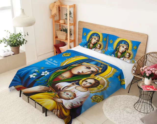 3D Religion Mujer C7214 Cama Cojín Manta Edredón Conjunto Amy