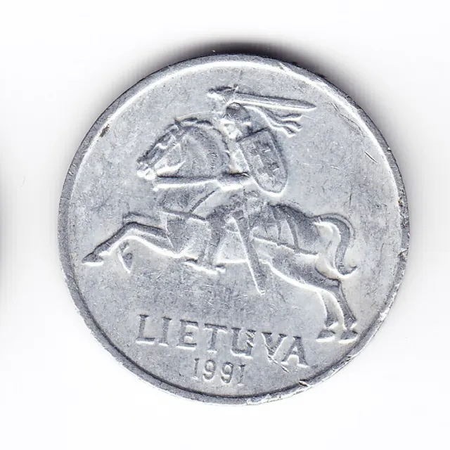 1991 Lithuania 5 Centai Coin (b100-9)