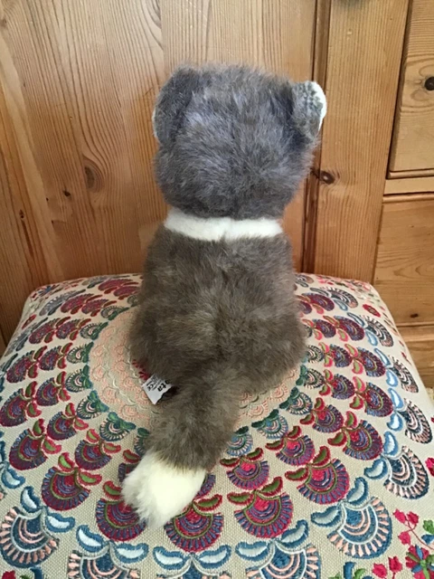 VINTAGE RUSS BABES In The Wild Grey Cream Husky Puppy Dog Dakota Soft