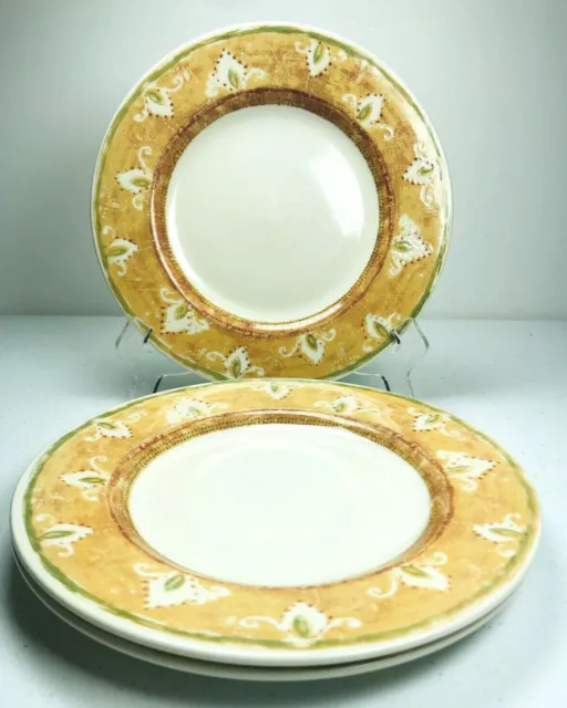 Pier 1 Moroccan Salad Plates SET 3 Dessert ENGLAND Earthenware   8 1/2” Dia