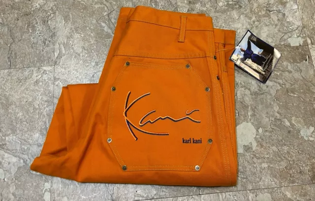 VTG KARL KANI Orange Denim Jeans Sz 36 NWT $199.99 - PicClick