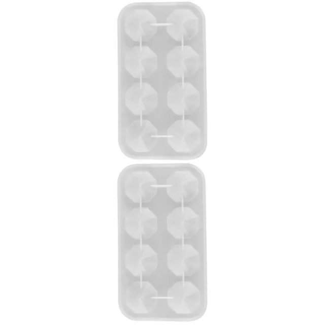 Set of 2 Weiß Diamantform DIY-Form Silikonformen Für Eiswürfel