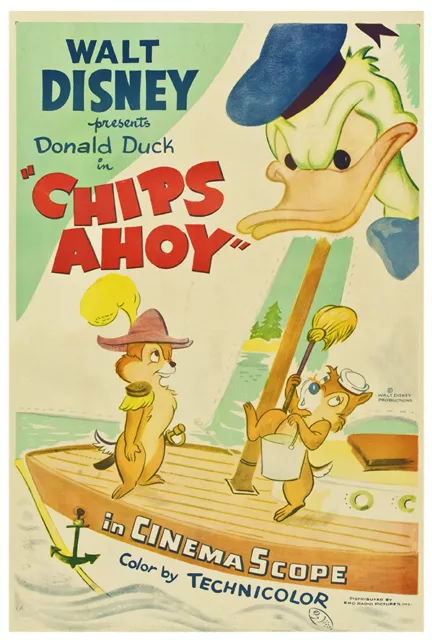 Donald Duck - Chips Ahoy - 1956 - Disney Classic Cartoon - Movie Poster