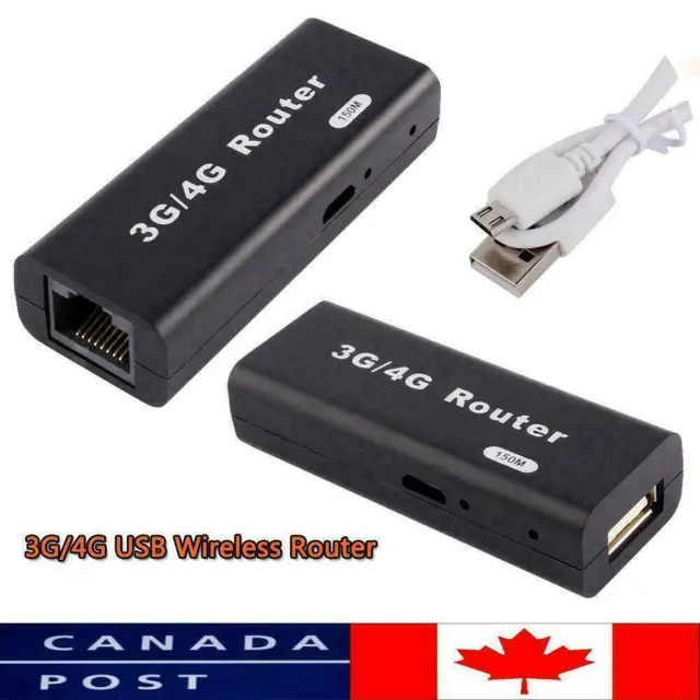 Portatile 3G / 4G WiFi Wlan Hotspot 150Mbps RJ45 USB Wireless Router Kit