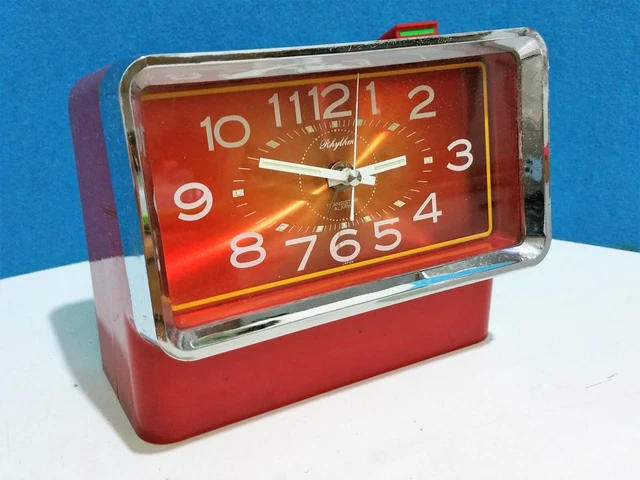 Spettacolare Orologio Sveglia Da Tavolo Di Vero Design Anni 70 Bellissima E Orig 2