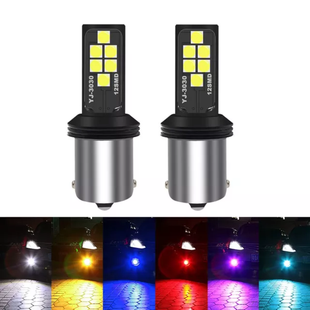 G4 AUTOMOTIVE 2x 1156 LED Bulb Upgraded 3030 SMD Colorful Turn Signal Tail Light