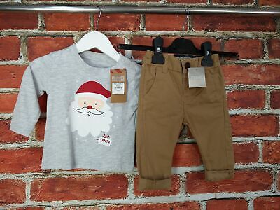 Baby Boy Bundle Age 3-6 Months Next Primark Top T-Shirt Trousers Santa Set 68Cm