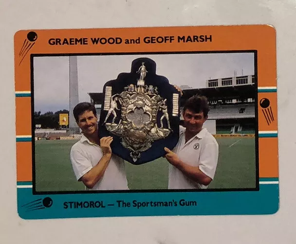 1988/89 Stimorol /Scanlens .. Cricket Cards .. Graeme Wood & Geoff Marsh .