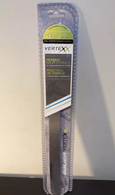 Bauer Vertexx 4Mm Stainless Steel Sr Runners Cowling Skate Blades Size 7