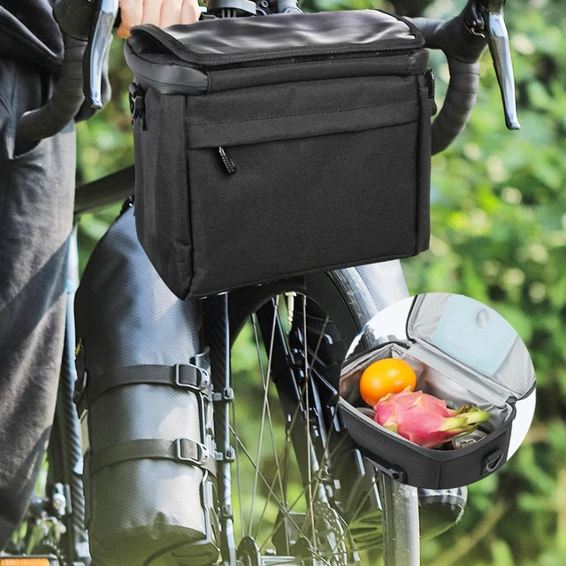 Sacoche De Guidon De Vélo 5L – Imperméable – Nylon Noir – 22x17x14 Cm – NEUVE
