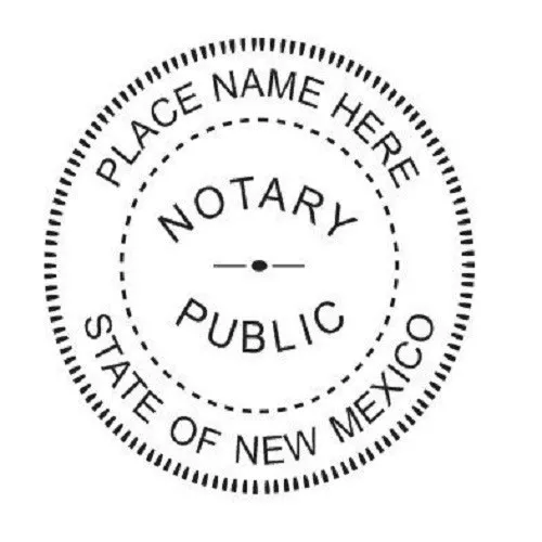 State of New Mexico | Custom Round Self-Inking Notary Public Stamp Ideal 400R