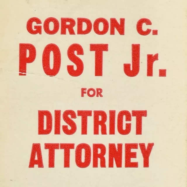 1970s Gordon C Post Jr District Attorney New Castle Lawrence County Pennsylvania