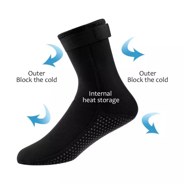 Sport Wetsuit Socks 3mm Neoprene Water Socks Anti Slip Fins Socks Thermal We(01