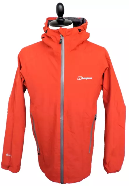Berghaus Mens Orange Gore-Tex Jacket Waterproof Walking Hiking Outdoor Medium
