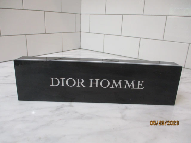 Christian Dior Plastic/Acryllic DIOR HOMME Counter Advertising Sign HTF 10X2.5"T