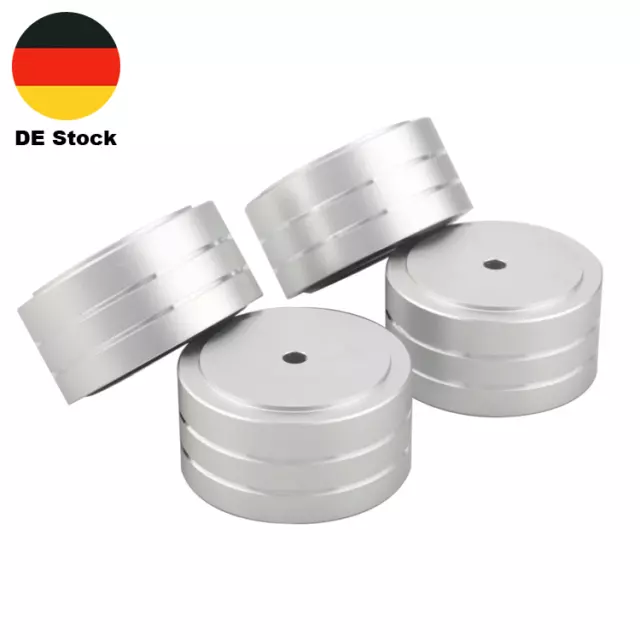 4 Stücke HiFi Dämpfer Absorber Lautsprecher Füße für HiFi-Geräte,Aluminium